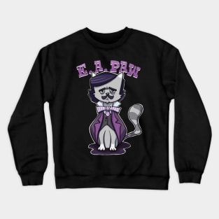 Funny Cat Literature Pun Bookworm Gift Crewneck Sweatshirt